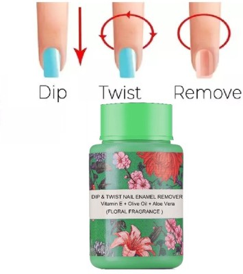 THTC Dip & Twist Nail Polish Remover Sponge With Floral Fragrance(75 ml)