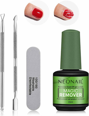 NEONAIL Nail Polish Remover Kit, In 3 mins Quickly Removes Gel Polish (Don't Hurt Nails)(15 ml)