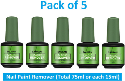 Sauran Pack of 5 Nail Paint Remover (NPM21.3)(75 ml)
