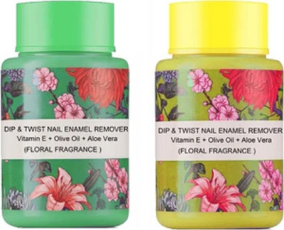 Emijun Nail paint remover sponge jar dip and twist combo 2(150 ml)