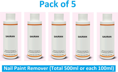 Sauran Pack of 5 Nail Paint Remover (NPM27.3)(500 ml)