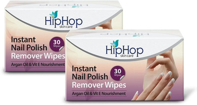 HipHop Skincare Instant Nail Polish Remover Wipes Argan oil & Vitamin E Nourishment(60 g)