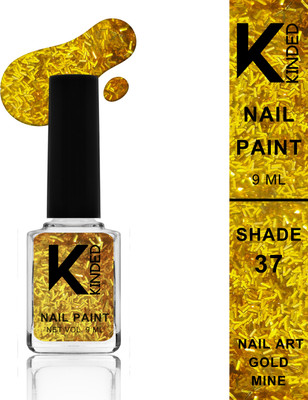 KINDED Nail Paint Lacquer Nail Polish Enamel with One Coat Single Stroke Application Nail Art Gold Mine