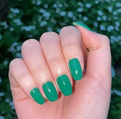 manasona Quick Drying Glossy Finish Long Lasting No Chip Formula High Shine Nail Paint SEA GREEN