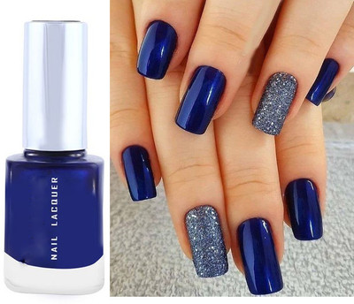 ADJD Nail Polish Long Lasting Quick Drying Glossy Finish Blue Blue