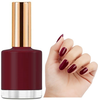 MYEONG Maroon Nail Polish Lustrous shine Long lasting Smooth Application Maroon