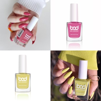 BAD COMPANY No Toxin Nail Lacquer Nail Polish BCNLCP2-5255 Karma 52 + One Life 55(Pack of 2)