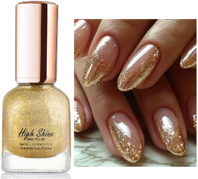GABBU HIGH PIGMENTED SHIMMER LONG WEAR SHINY NAIL POLISH(shimmer gold)