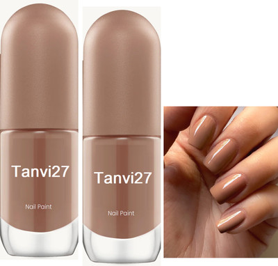 tanvi27 Combo Nail Lacquer Quick DryLight brown Long Lasting Nail Polish Light brown