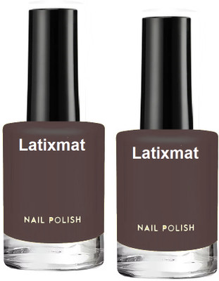 Latixmat Combo Professional High Shine Quick Dry Coco brown Nail Polish Coco brown