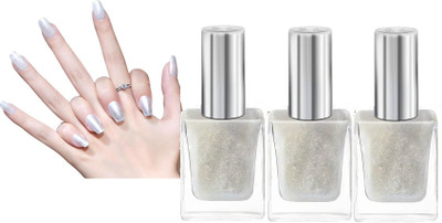 Emijun High Pigmented & Long Wear Non Toxic Professional Glossy Pearl White Glossy Pearl White(Pack of 2)