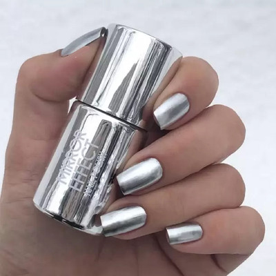 EVERERIN Metallic Mirror Effect Nail Polish Silver 2 metallic Silver