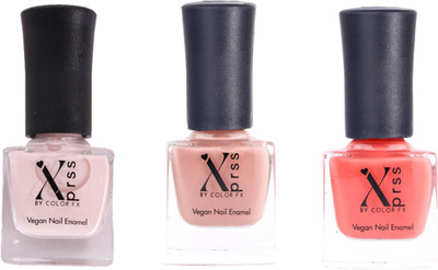 Color Fx Xprss Vegan Nail Enamels 301-302-303 Multicolor(Pack of 2)
