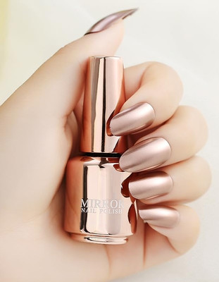 MYEONG Pale Gold Shade Metallic Mirror Nail Polish Long Lasting Nail Polish Pale Gold