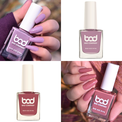 BAD COMPANY No Toxin Nail Lacquer Nail Polish BCNLCP2-8074 Keeping My Word 80 + Fear Less 74(Pack of 2)
