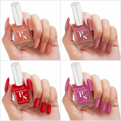 HIGHLIGHT NAILS Nail Lacquer Long-Lasting Glossy Nail Polish|Fast Drying-Distinct Nails Galaxia(Pack of 4)