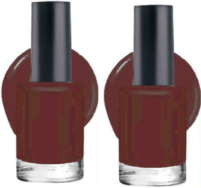 GFSU - GO FOR SOMETHING UNIQUE Best Rich Pigmentation,Quick-Dry And Chip Resistance Nail Paint bdark brown(Pack of 2)