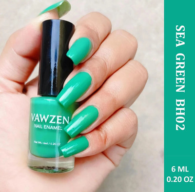 VAWZEN Nail Enamel | Sea Green BH02 | High Shine | Chip Resistant | Quick Drying Sea green