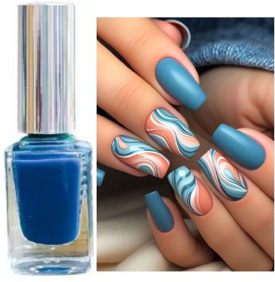 Luipui BLUE MATTE NAIL POLISH LONG LASTING PACK OF 1 BLUE