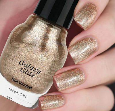 FLORERO Glitter shine long & lasting nail paint for multi nail art Shimmery Golden