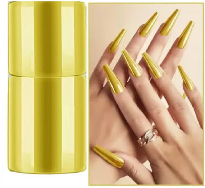 GABBU Long Lasting Quick Dry & Cruelty-Free Nail Paint/gold gold