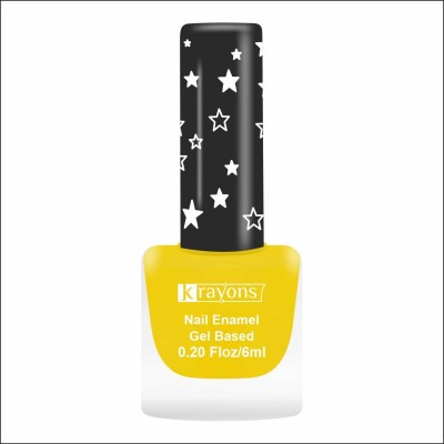 KRAYONS Cute Super Matte Finish Nail Enamel, Quick Dry, Smooth Finish, LongLasting, 6ml, Lemon Yellow