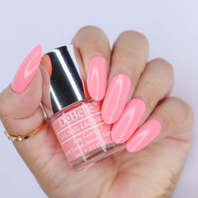 DeBelle Gel Nail Lacquer Salmon Pink Nail Polish- Rose Sorbet