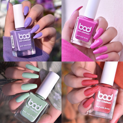 BAD COMPANY No Toxin Nail Polish Combo Set of 4 (50,66,83,91)(Pack of 4)