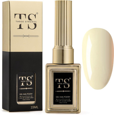 THR3E STROKES Gel Nail Polish UV | Long Lasting, High Gloss, Hema-Free for Nail Art | 02 - Sandy Beach (UV Lamp Needed)