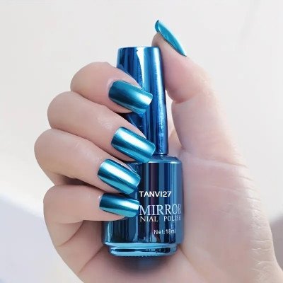 tanvi27 Quick Drying And Metal Effect Metallic SkyBlue Nail Polish Sky Blue