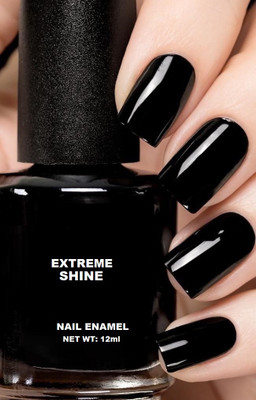 GABBU High coverage Long Lasting, Chip resisting Nail Enamel Black
