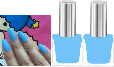 ADJD Combo New Quick Dry Long Lasting Nail Polish Resisting Formula Sky blue Sky blue