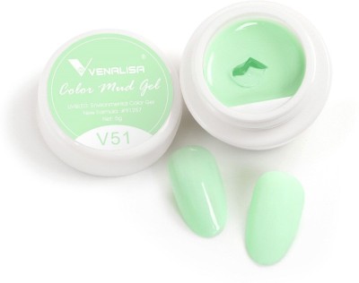 VENALISA 5g UV Mud Gel Paint Gel Nail Polish for Nails Art Manicure Brush not Included V51-Sea Green