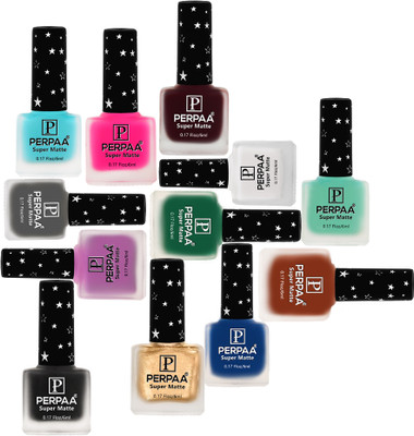 Perpaa Super Matte Finish Nail Polishfor Women ,combo 31 (6ml each) MultiColor Combo no. 31(Pack of 12)