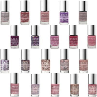 DeBelle Nail Polish Combo pack of 20 (Mademoiselle Mauve Collection)(Pack of 20)