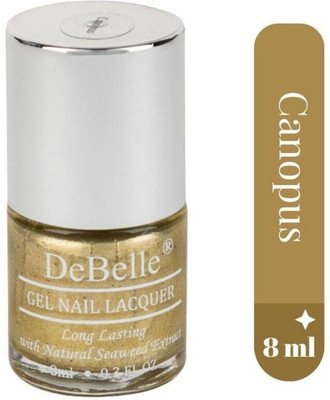 DeBelle Gel Nail Lacquer (Beige Gold with Black Glitter) Canopus