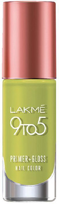 Lakmé 9to5 Primer + Gloss Nail Colour Lime Treat