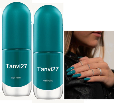 tanvi27 Combo Nail Lacquer Quick Dry Long Lasting Easten blue Nail Polish Easten blue
