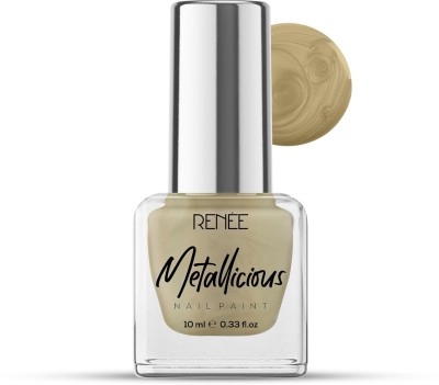 Renee Metallicious Nail Paint | Quick Drying, Chip Resisting Formula with High Shine Gilded Gold
