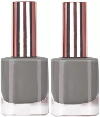 HUZURLU Professional Touch Quick Deep Grey Gel Nail Lacquer Deep Grey GREY(Pack of 2)
