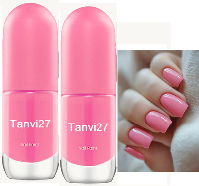 tanvi27 Combo Nail Lacquer Quick Dry Long Lasting Baby pink Nail Polish Baby pink
