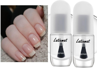 Latixmat New Ultra-Glossy Shine, Long-Lasting & Chip-Resistant Clear Nail Paint Clear(Pack of 2)