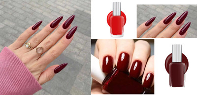 Sheny NEW Nail polish for Women – High-Quality, Long-Lasting Finish Red & MEHROON RED & MAROON(Pack of 2)