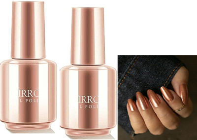 Latixmat Quick Dry Nail Polish - Mirror Effect Gorgeous Glossy Nail Copper