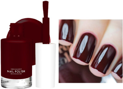 REIMICHI Nail Lacquer, Glossy Finish Maroon Nail Polish Maroon black rose