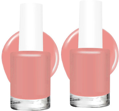 Emijun combo roman color Intense Color Nail Polish Quick Drying, Glossy Finish roman(Pack of 2)