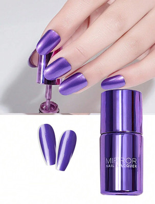 ADJD Purple Metallic Mirror Effect Nail Polish Purple