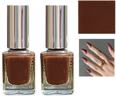 Luipui BROWN COLOR NAIL POLISH FOR WOMAN(9.8ml) BROWN(Pack of 2)