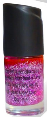 Luipui PINK GLITTER NAIL PAINT BEAUTIFUL AND AWESOME NAILS PINK