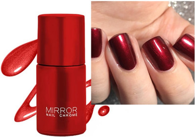 GABBU Mirror Nail Polish, Metallic Effect ChromeNail Polish Red